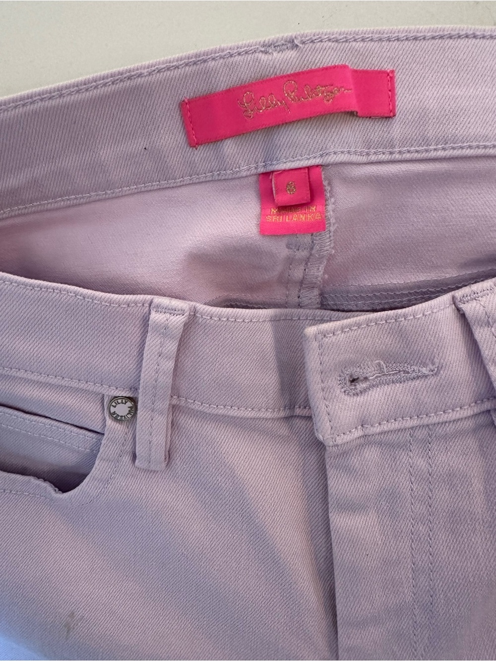 Lilly Pulitzer Pastel Lavender Straight-Leg Jeans